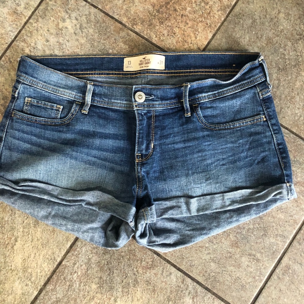 Hollister short short low rise jean shorts